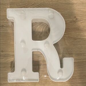 White Letter R Marquee Light